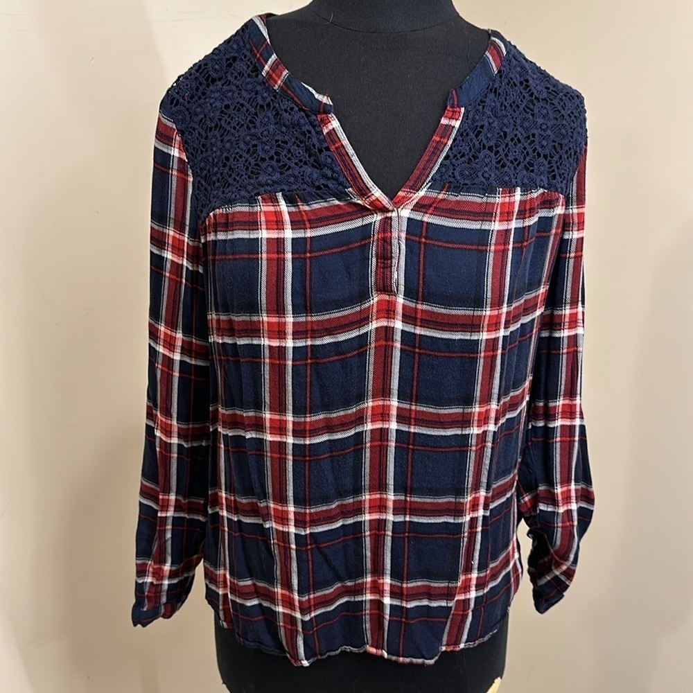 🔥Daniel rain size med paid blue and red shirt